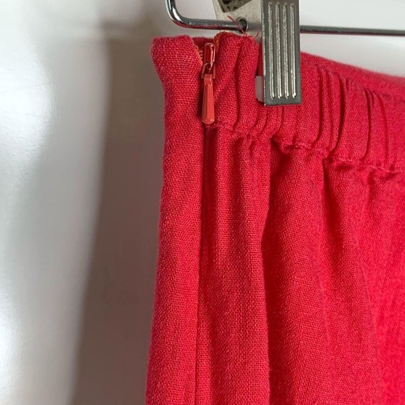 BP. Embroidered Festival Boho Red Linen Blend Shorts Sz S - Picture 4 of 10